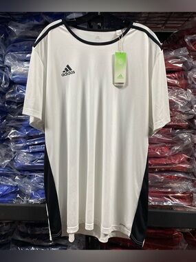 Vintage 2010’s Adidas Entrada 18 Soccer Jersey NWT Men’s 2XL White Black CD8438